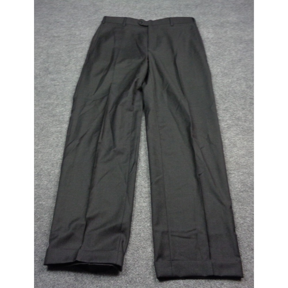 Zanella Pants Mens  36 Gray (Fits 33) Tasmanian Super 150s Wool Todd Loro Piana